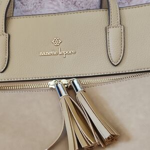 Nanette Lepore Tan Tote with Tassel Accents
